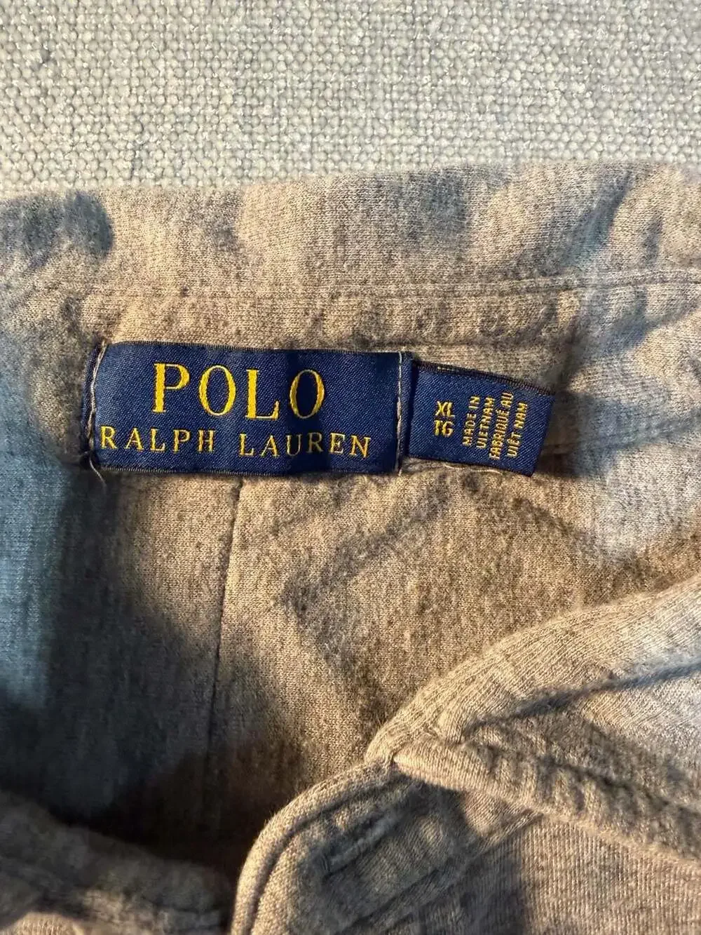 Polo Ralph Lauren Long Sleeve Henley Shirt Gray Size XL